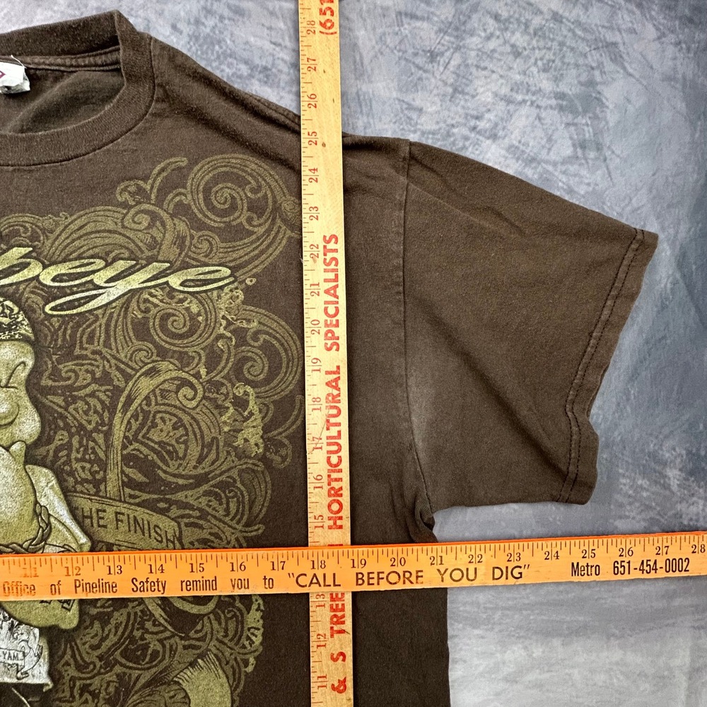 Vintage 2010 Popeye I Yam What I Yam Graphic T-Shirt Brown Mens Large Y2K Delta - Picture 5 of 7